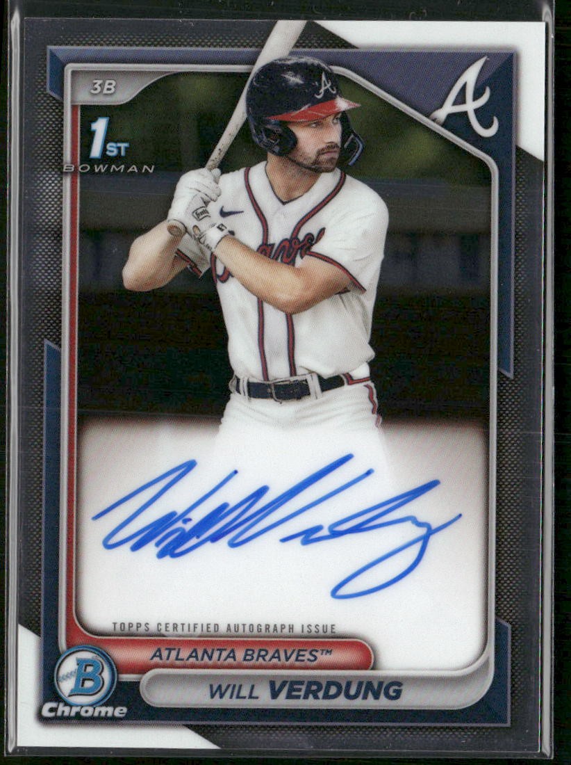 2024 Bowman Chrome Will Verdung 1st Prospect Autographs #CPA-WV