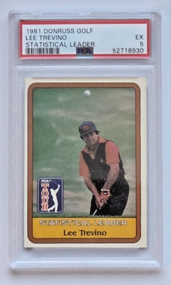 #ad 1981 Donruss Golf Lee Trevino Statistical Leader PSA EX 5 $9.99