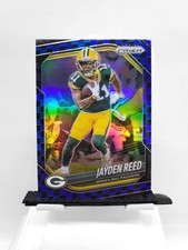 Jayden Reed 2025 Panini Prizm Blue & Black Checkerboard Prizm #25 SSP Packers 