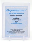 DYLAN HARPER 2025-26 TOPPS FINEST ROOKIE MASTERS AUTOGRAPH RC AUTO Q4520