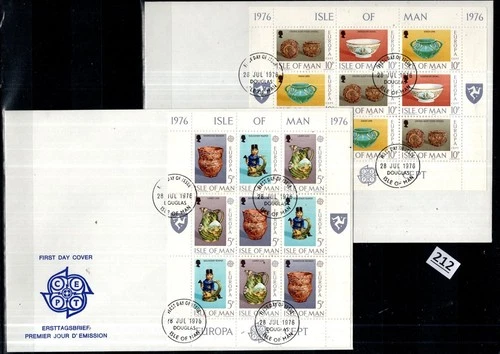 # ISLE OF MAN 1976 - 2 FDC - CEPT - ART