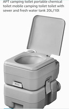 APT 23546 Portable Camping Chemical Toilet 20L/10L Gray Single Flush
