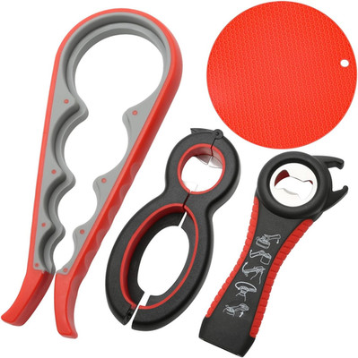 Dosenöffner, 4er Pack Dosenöffner mühelos Arthritis Glasöffner Set Multifunktion