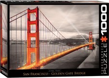 EuroGraphics San Francisco Golden Gate Bridge 1000 Piece Puzzle 6000-0663 Black