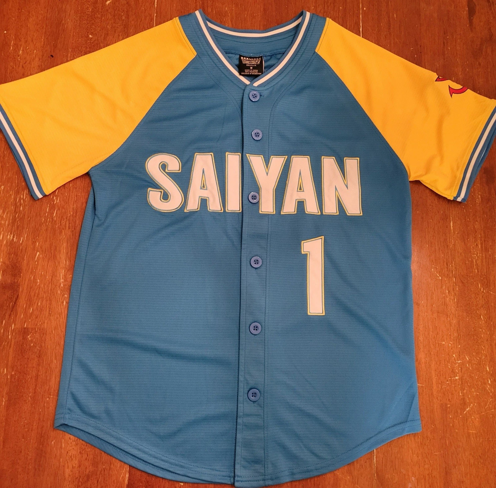 Dragon Ball Z Medium Baseball Jersey Vegeta Saiyan 1
