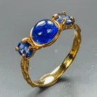 Women jewelry ring Blue Sapphire Ring 925 Sterling Silver Size 8 /R472020