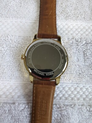 Michael Kors MK-2455 Kinley Brown Leather & Gold Michael Kors MK2455 Kinley Gold Pave Crystal Dial Ladies  main image 3