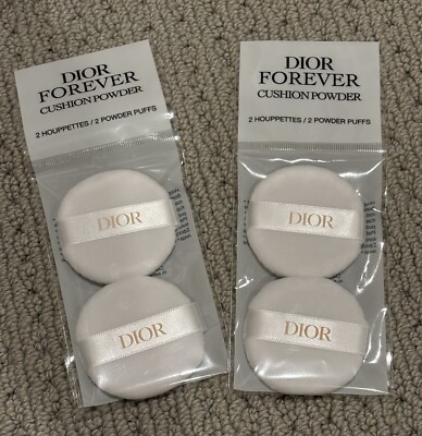 2x Christian Dior Forever Cushion Face Powder Puffs Set