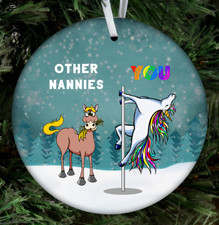 Other Nannies You Unicorn Christmas Ornament Gift Babysitter Childcare Provider