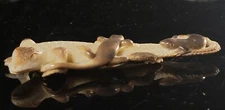 Vintage Zuni NM Fetish Carving Fluorite Agate Lizard w/ Babies Figurine Unsigned