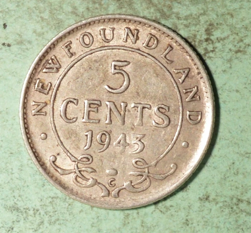 1943 Newfoundland 5 Cents — photo from the most recent tracked eBay sale