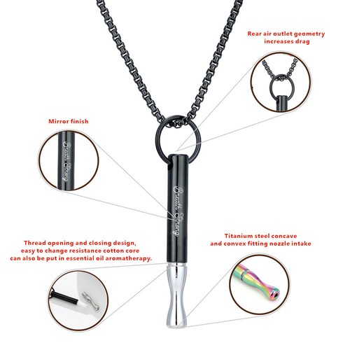 Anxiety Relief Breathing Necklace Mindfulness Decompression Meditation Breath - Picture 3 of 47