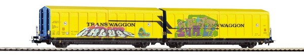 Piko 58298, 2Tlg. Set GroßRaumschiebewandwagen, Transwaggon, Neu & Ovp, H0-image