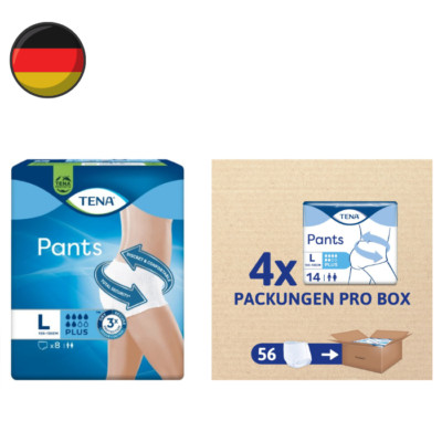 TENA Pants Plus Inkontinenz Gr. L, Vorteilspack (4x14 St), 56 St