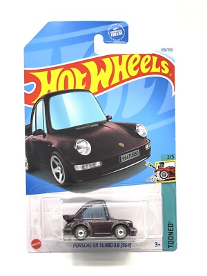 Hot Wheels Porsche 911 Turbo 3.3 ×2 2024 Hot Wheels Tooned Porsche 911 Turbo 3.6 (964) Metallic Purple