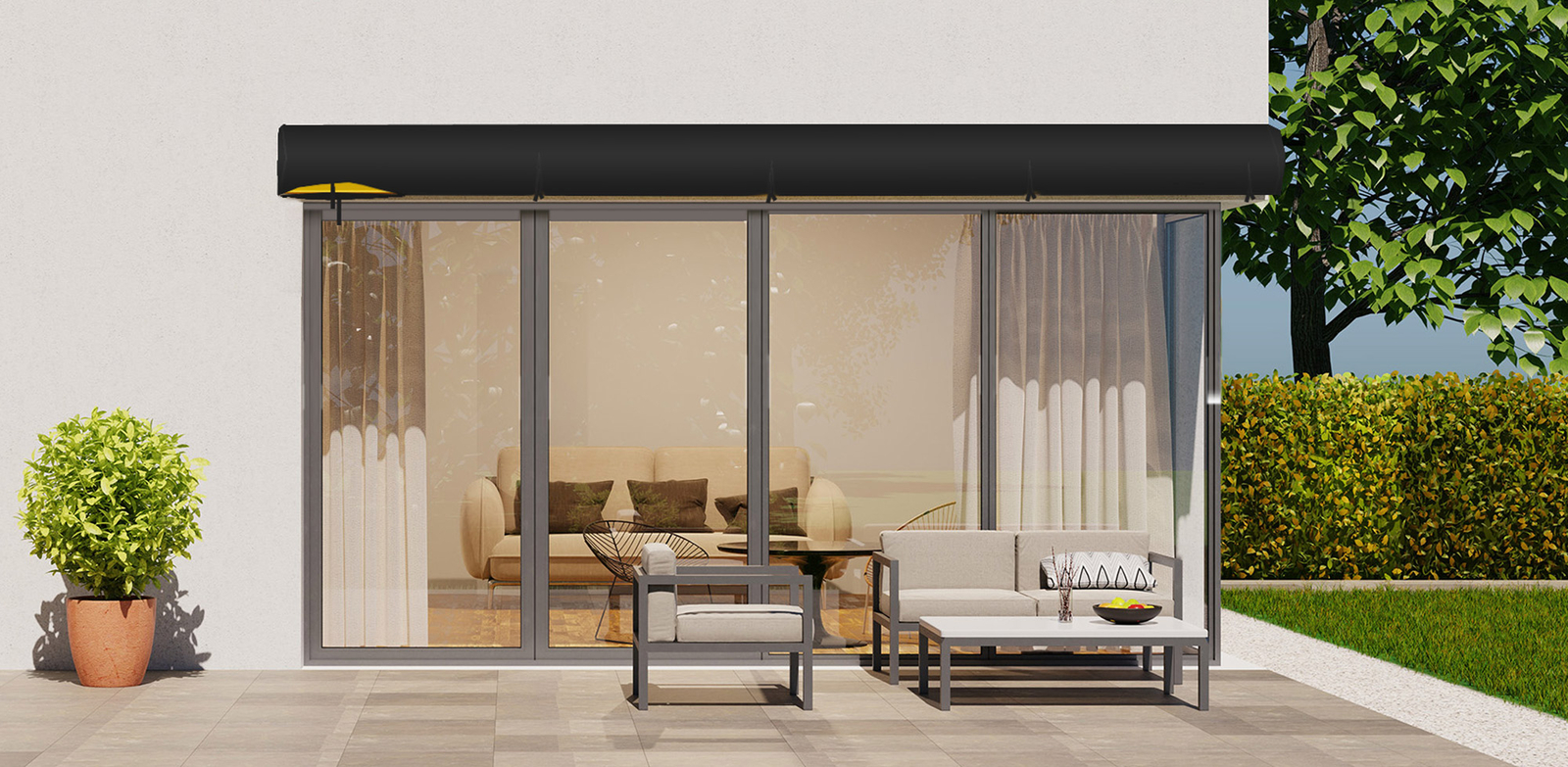 Outdoor Markisen Abdeckung 210D PU Oxford - Wasserdichte Schutzhülle Für Terrassenmarkisen