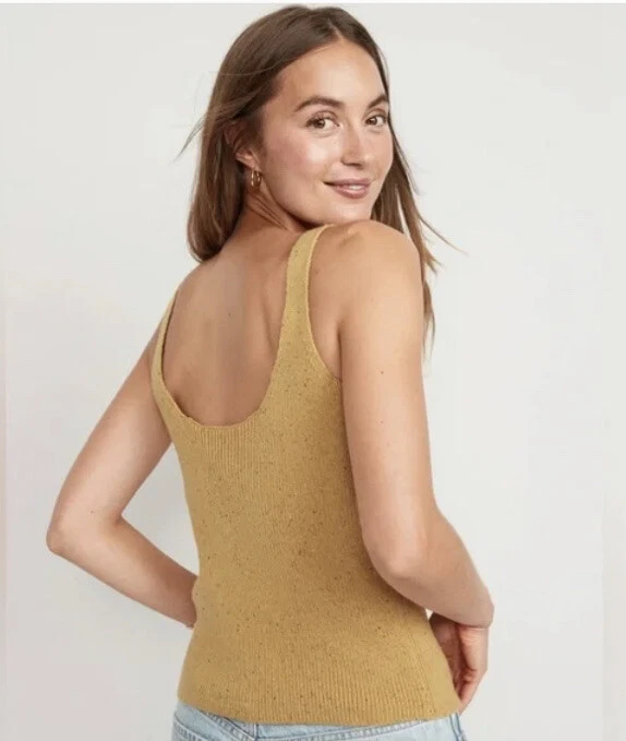 Old Navy Sweater Tank Top V Neck Rib Knit Mustard Size XXL eBay