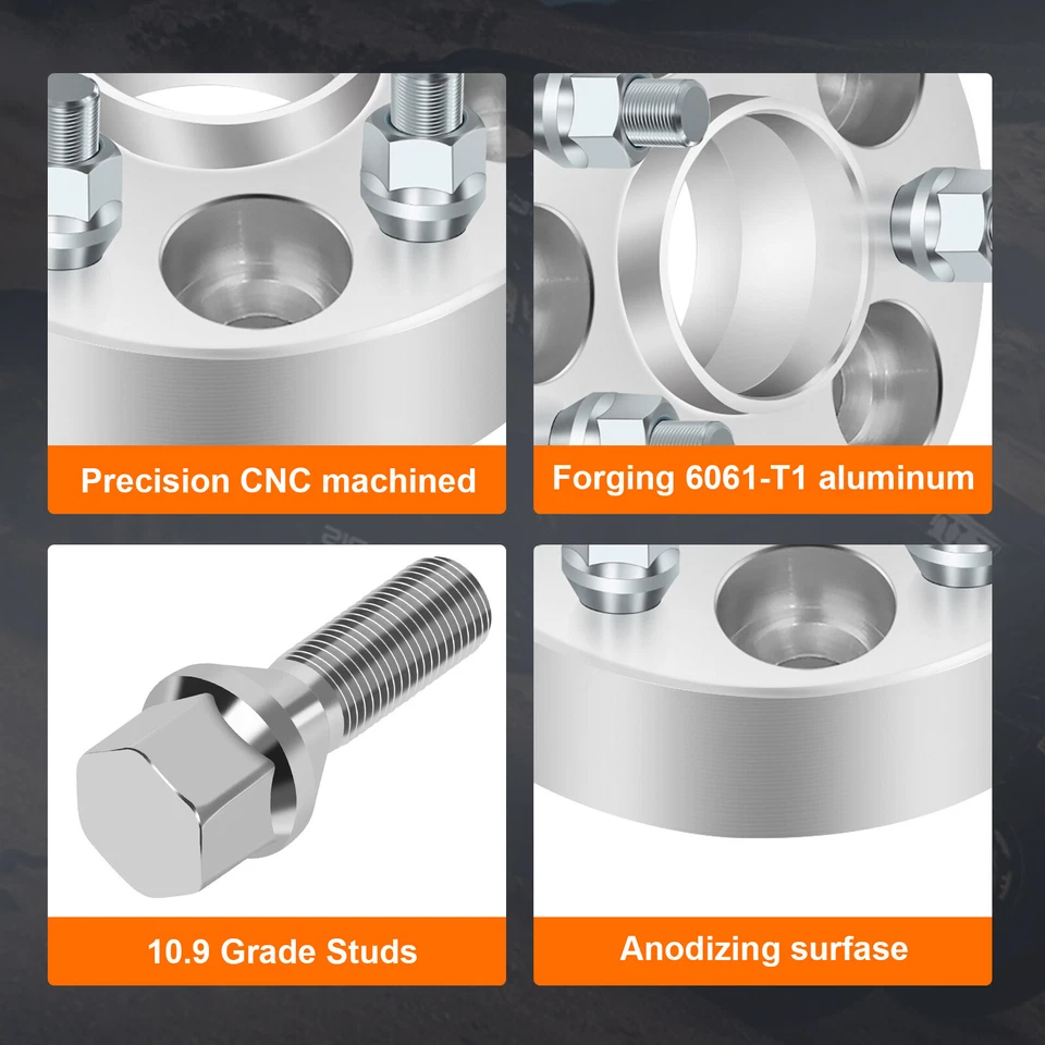 Espaçadores de roda central cubo 4 peças 1,5" para Subaru Forester Impreza Outback 5x100 - Imagem 3 de 4