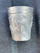 Universal Studios Dueling Dragons Shot Glass Pewter Rare Vtg
