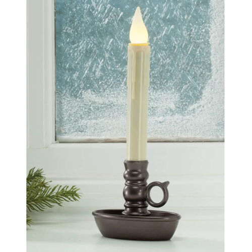 Old-World Charm Battery-Operated LED Lighted Single Window Christmas Candle - Afbeelding 1 van 2