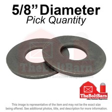 5/8" SAE Flat Washers Grade 8 Steel Plain & Oil (Pick Quantity)