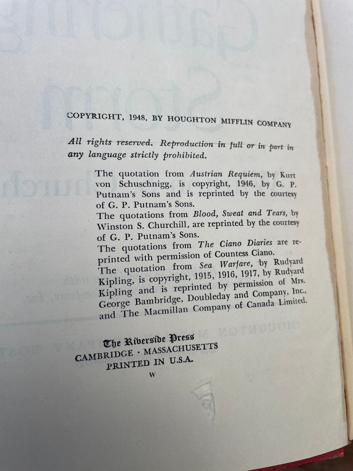 Winston Churchill's The Second World War used six books eBay