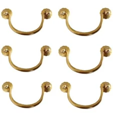 Txinmin 6 Pack Traditional Bail Cabinet Hardware Handle Pull Antique Brass Dr...