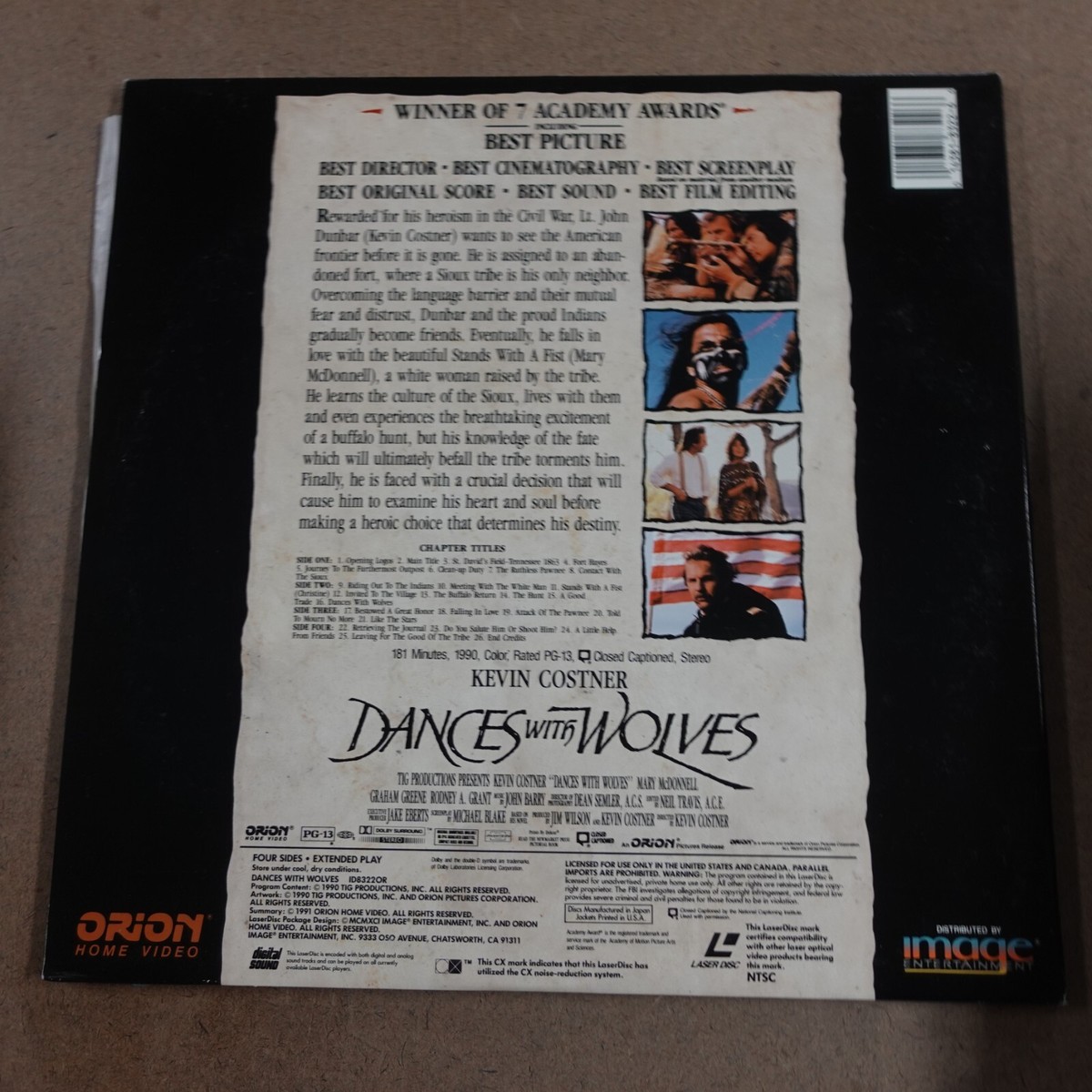 Dances With Wolves Wide Screen Laserdisc Ld Movie | eBay