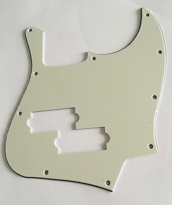 Electric Guitar Pickguard For Top Jazz Bass With PB Pickup Hole,3 Ply Parchment