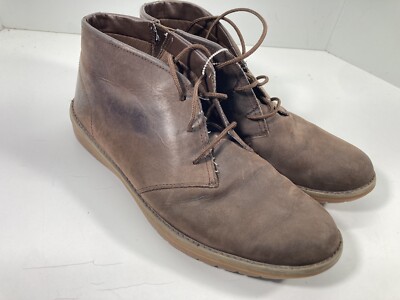 Timberland Chukka Ankle Boots Men Size Brown Leather Lace Up Casual  5949R