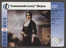 Lemonade Lucy Hayes  Grolier Story of America History Card Notable People