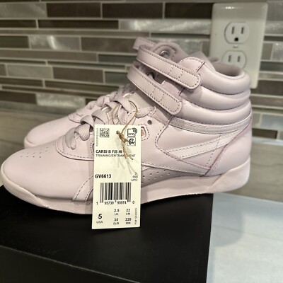 Purple Cardi B Shoe Line Reebok Women's Cardi B Hi Sneakers