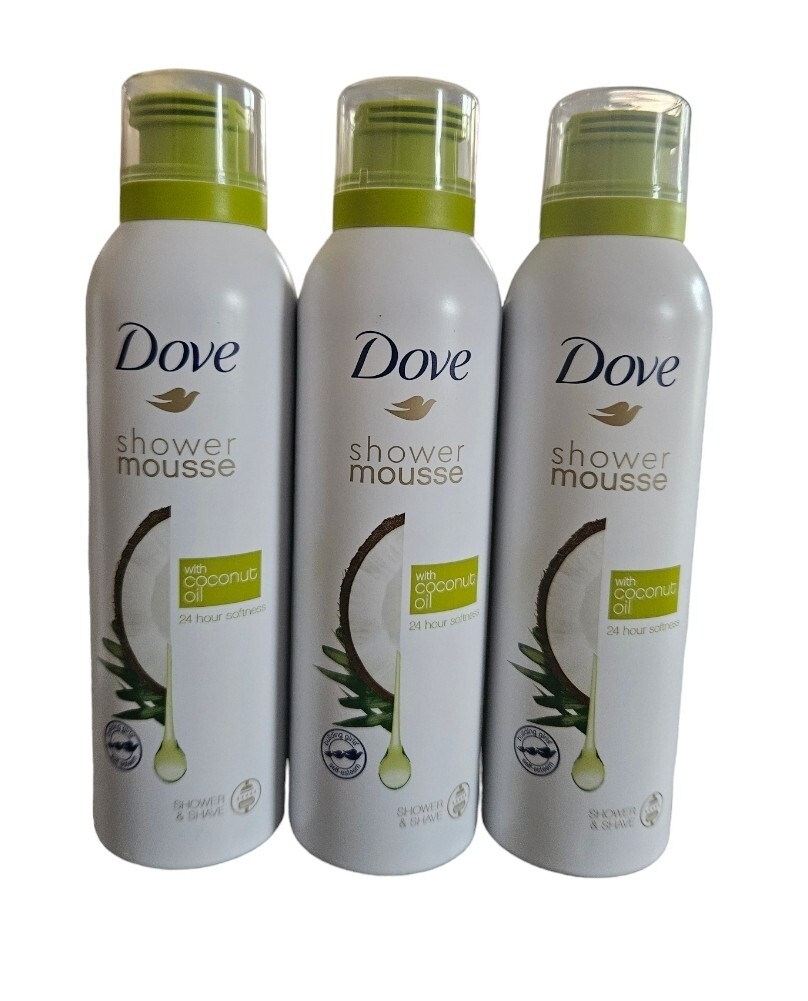 6 x Dove Shower Mousse With Coconut Oil. Shower & Shave. 24h Softness 6x200ml - Image 5