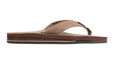 Man Rainbow Leather Double Layer Wide Strap with Arch 302ALTS Dark