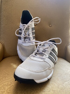 ADIDAS Adiwear Traxion White/Gray Athletic Golf Shoes Cleats