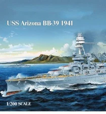 US Stock 1/200 03701 USS BB-39 Arizona Warship 1941 Model Kit Static Battleship