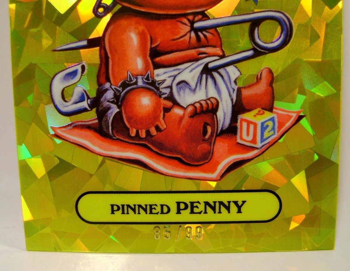 PINNED PENNY #85 /99 183B YELLOW SAPPHIRE GARBAGE PAIL KIDS TOPPS