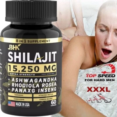 BPV SHILAJIT 8 IN 1 - 60 Capsules - Penis Extender - Penis Enlargement - Aphrodisiac