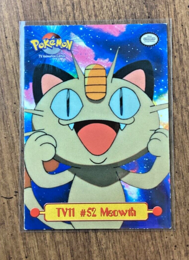 Meowth TV11 #52 Non Holo 1999 Pokemon Topps TV Animation Edition Puzzle Card  A2