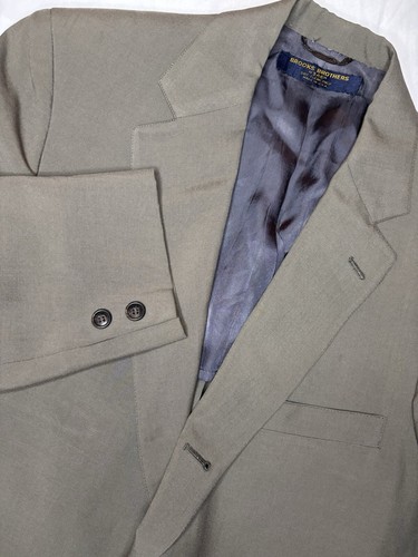 Brooks Brothers, Vintage Brooks Brothers Men's 38L Long Gray Wool Blazer Jacket Made in USA