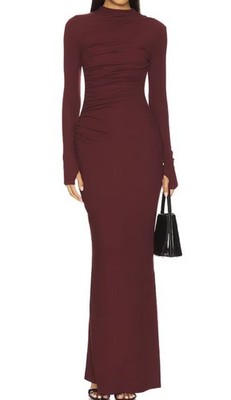 petra maxi dress wine SEVEN WONDERS Petra Sleeved Maxi Dress in Wine Large $139!!