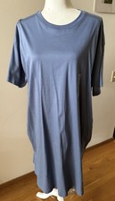 New NWT Uniqlo Blue 100%  Cotton T-Shirt Dress Pockets! Soft ! Size XL