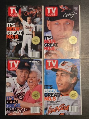 2001 TV Guide Baltimore Edition Cal Ripken Jr Set Of 4 Sept 22-28