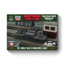 Flames of War GBX86 Twin 8.8cm Flak Railway Car Gaming Miniatures