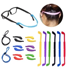 8 Pack Glasses Straps 6 Pack Anti-Slip Sports Glasses Strap with 6 Pairs Ear ...