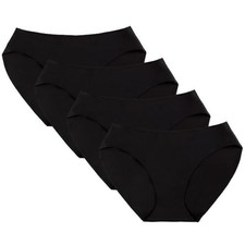 Members Mark Womens Hipsters 4-Pack Black Size XL