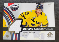 2025-26 SP Game Used Jonas Brodin 4 Nations Face-Off Fabrics Patch #4N-BR Sweden