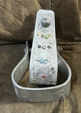 Aluminum Stirrups with "Jewels" Western Cutting Saddle Heavy-Duty Horse Cowgirl