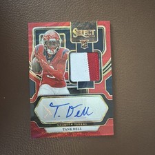 2023 Panini Select - Rookie Swatches Tank Dell #RSW-NTD Red Wave Prizm Auto