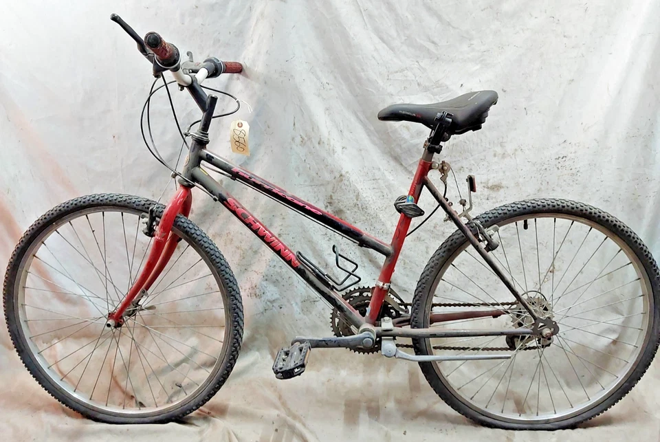 1993 年 Schwinn Hurricane MTB 自行车 19 英寸大号硬尾刚性钢通勤 StepThru — 第 2/4 张图片